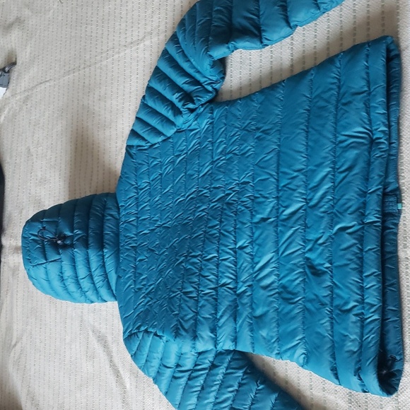 Woods women's water repellant down light puffer jacket teal green small - Picture 9 of 13